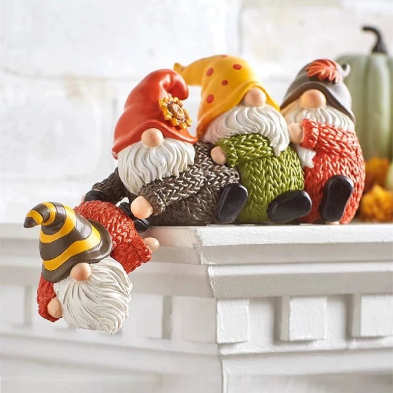 

Рождественские украшения, карлик для пожилых людей, белый медведь, декоративный орнамент из смолы, поделки из смолы, подходят для домашнего сада, украшения рабочего стола