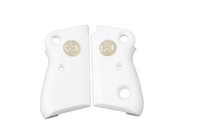 

KSD Brand Beretta Mod 71 - 72 - 75 Jaguar Compatible White Acrylic Grips