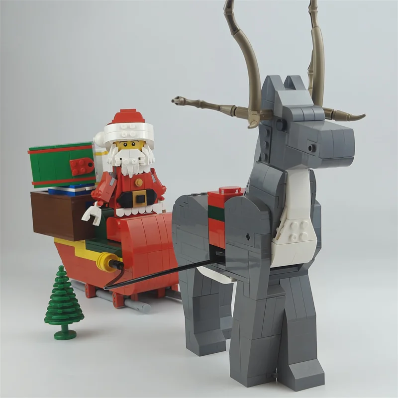 

С коробкой MOC SY1259 1099 шт. модель Санта-Клауса строительные блоки кирпичи сборка игрушек день рождения сотрудник рождественские подарки 4002018