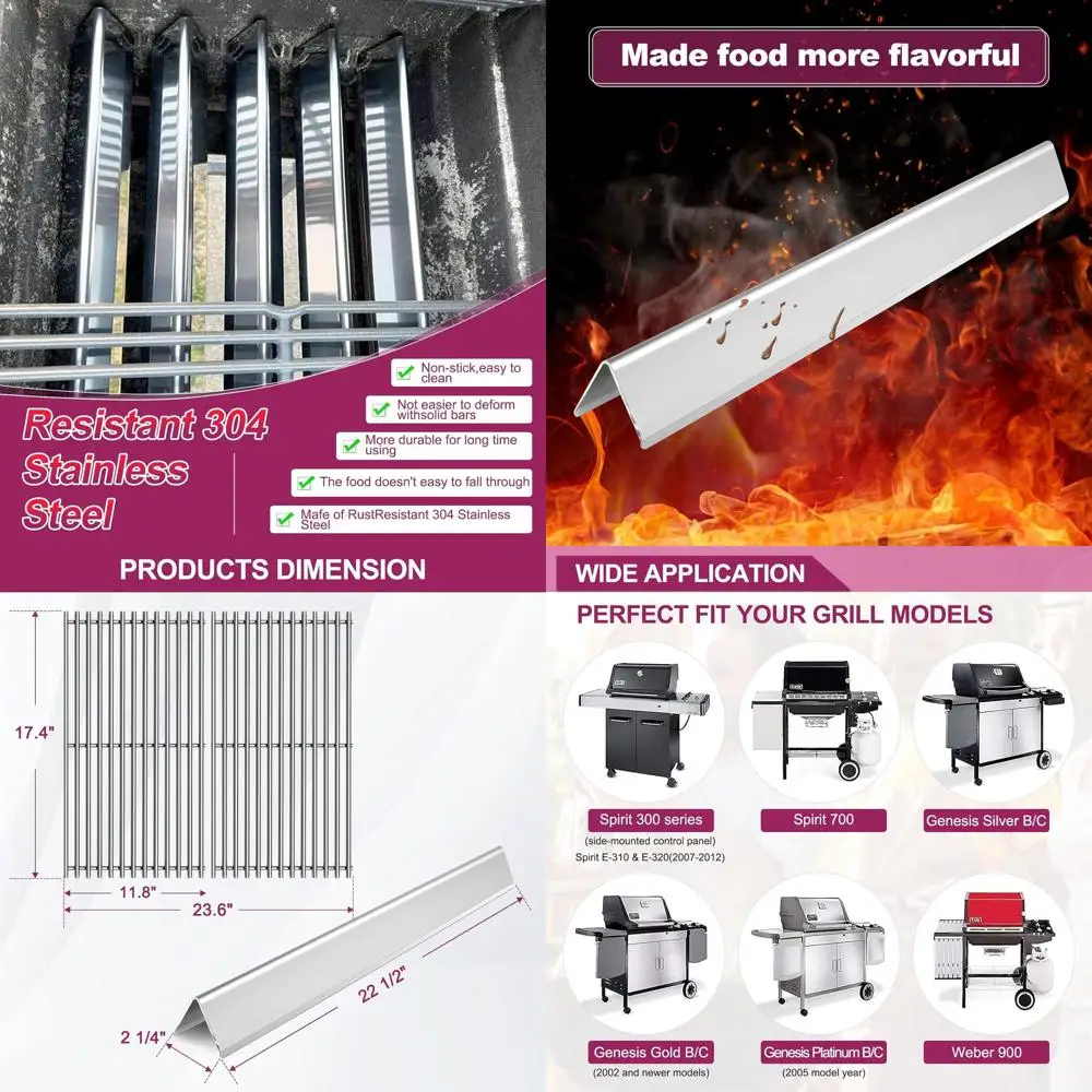 

Полукруглые решетки для газовых грилей из нержавеющей стали 16GA
