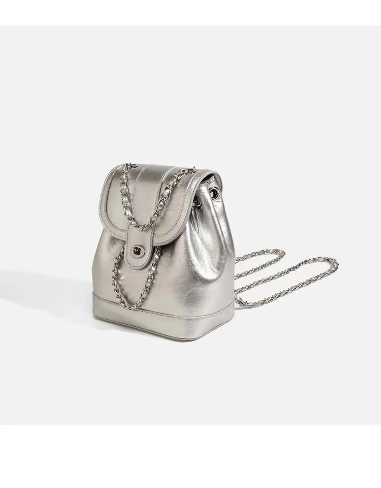 Bolso de hombro cuadrado pequeño con cadena para mujer, bolso de hombro de cubo, moda de diseñador, primavera y verano, 2023