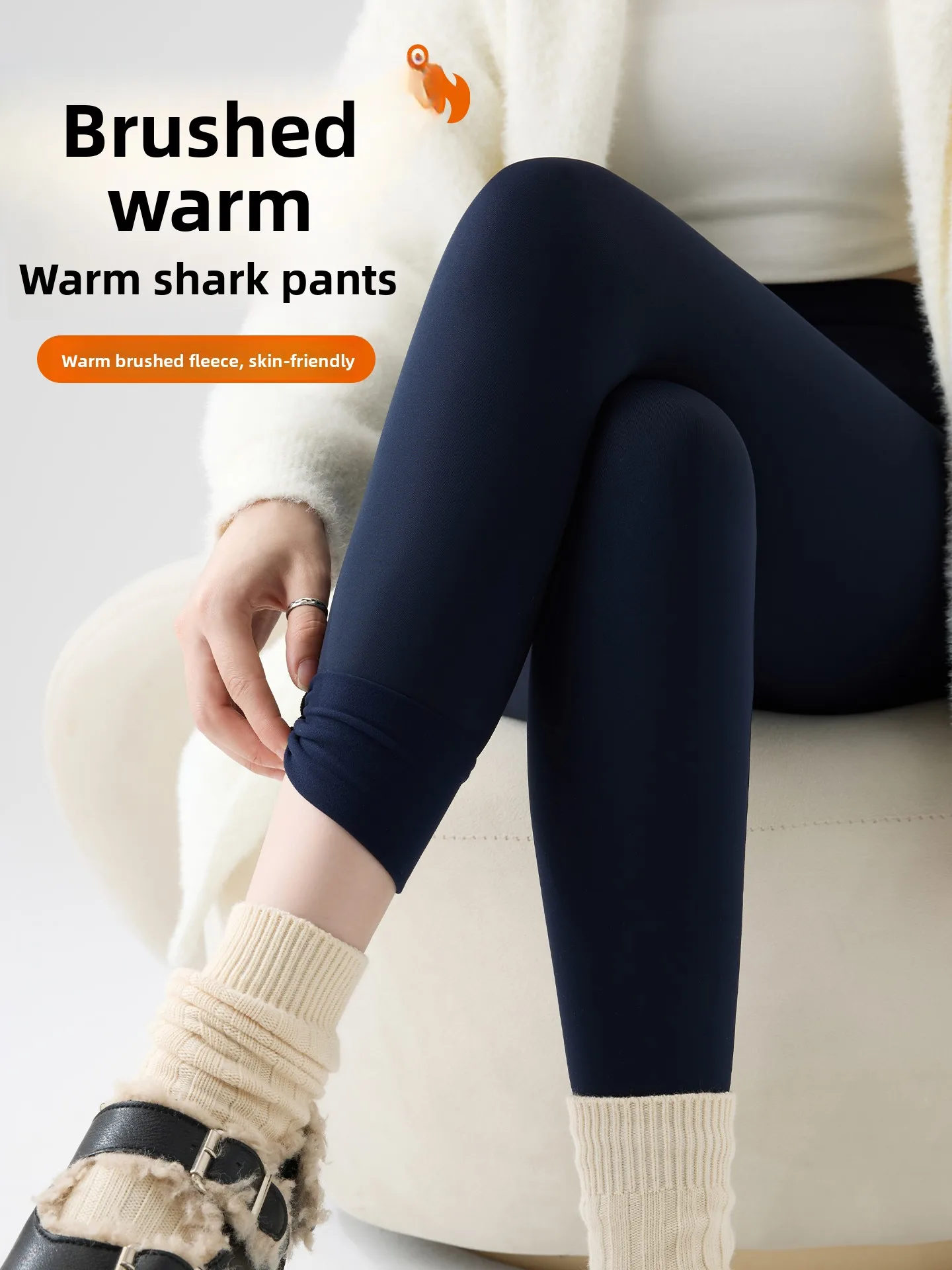 

Женские утепленные флисовые брюки для йоги с высокой талией, осенне-зимние, повседневные, теплые, укороченные (7/8)