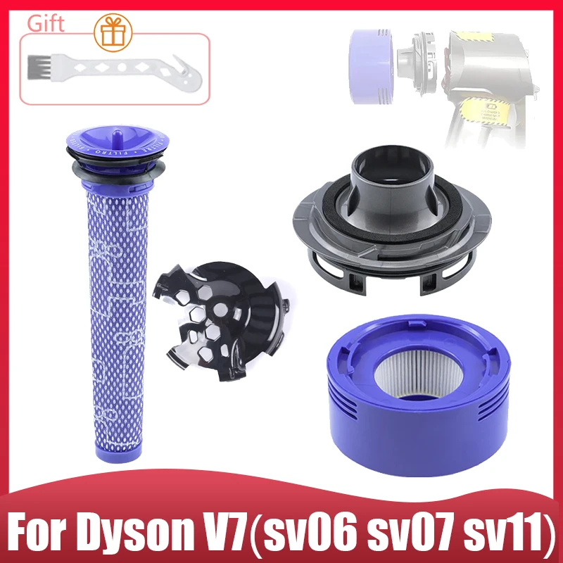 For Dyson V7 Vacuum Cleaner Spare Part, Motor Rear Cover Back Cover HEPA Filter Replacement Parts