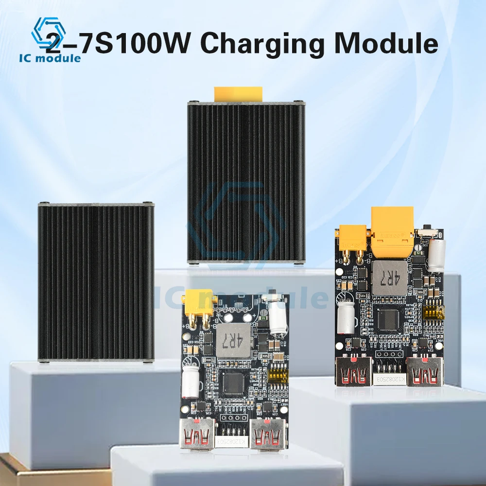 2-7S 100 واط شحن سريع قوة البنك اللوحة الأم PD/QC دعم لبطارية Li-ion/LiFePO4 ، وحدة شحن ذاتية الصنع #4