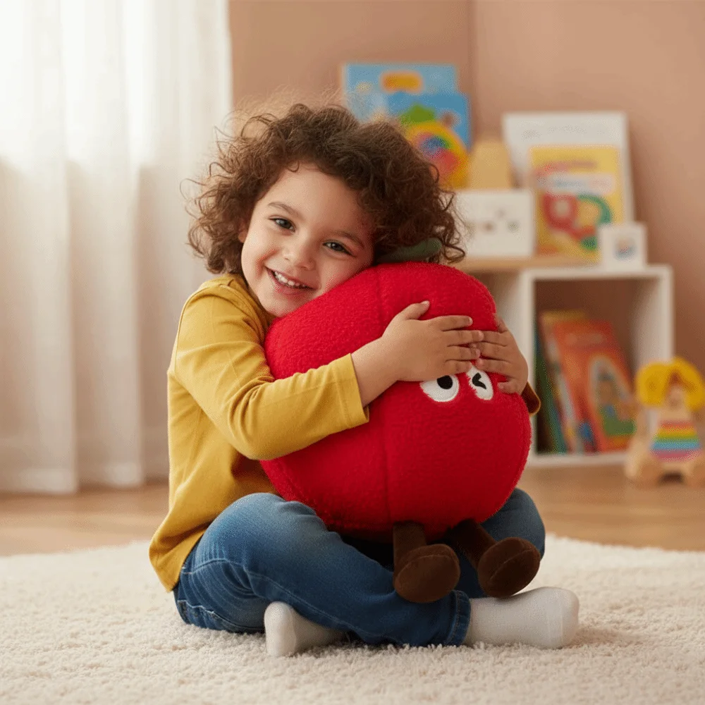 

Мягкая подушка-вишенка с приятной на ощупь текстурой, в форме человека, с ножками, милый дизайн, подвески-вишенки, очаровательные украшения