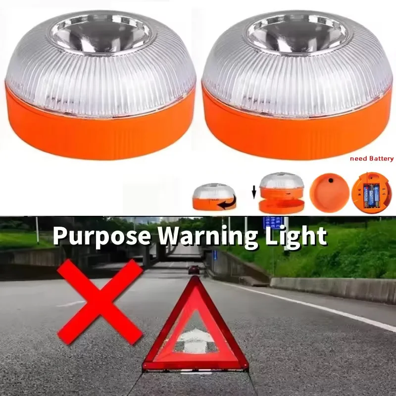 

1/2/3PC Car Strobe Warning Emergency Light Flashing Magnetic Induction LED Warning Portable Road Accident Safety Accessory