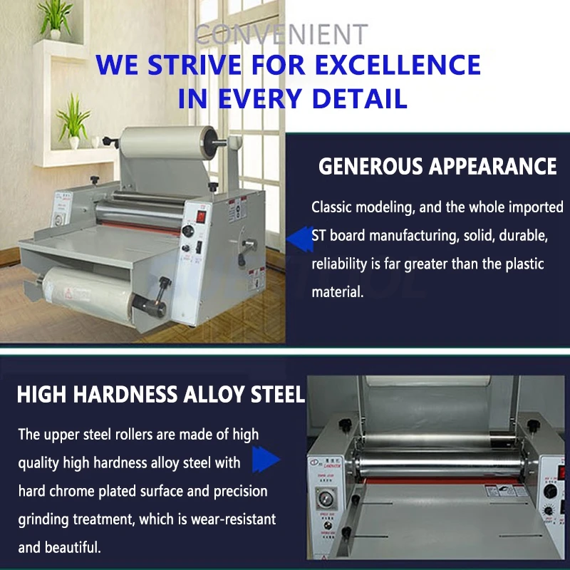 DC-380 Hot Roll Lamineren Machine Office Home Fotopapier Laminator Lamineren Verwarming Modus Foto Film Document Sealing Machine