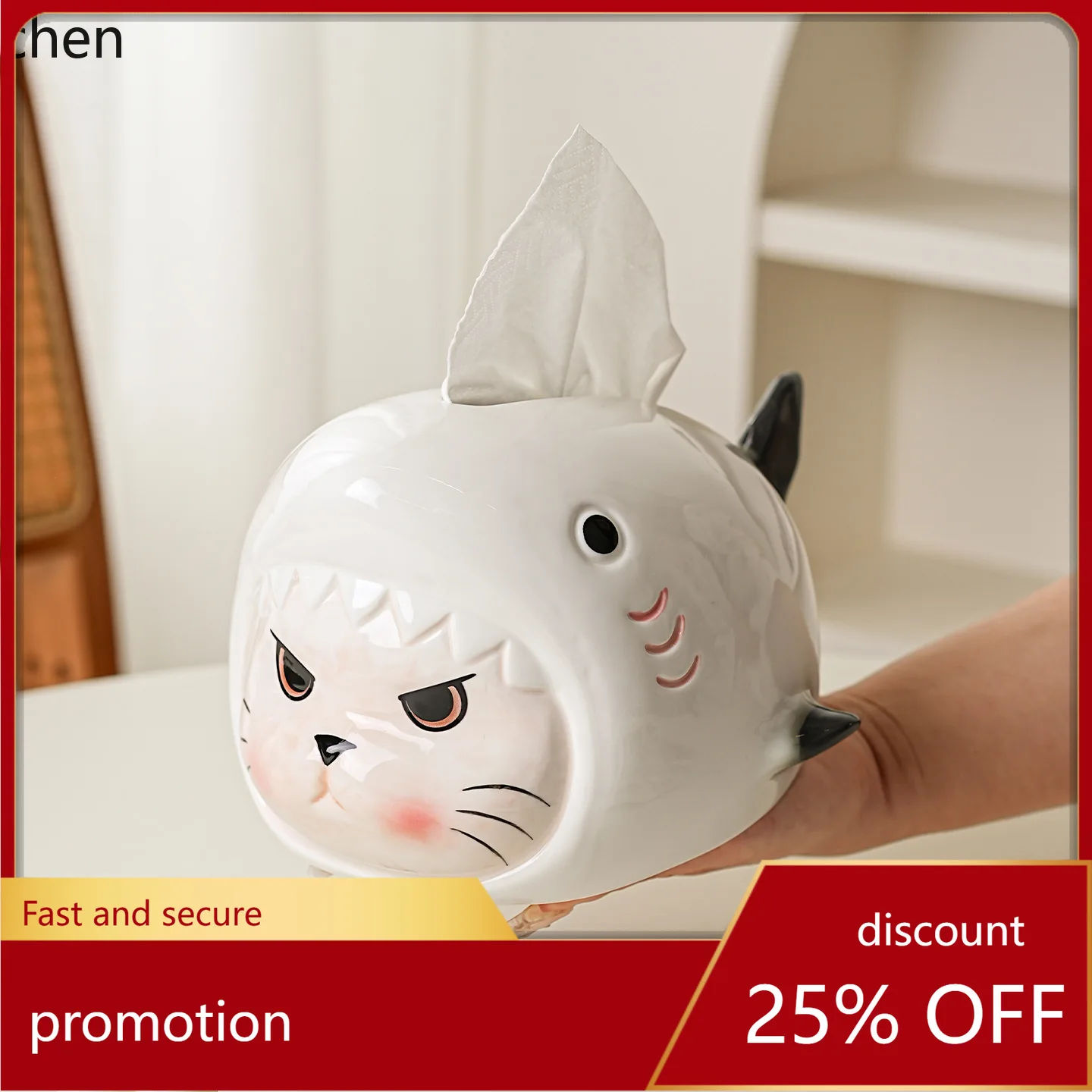 

Cz living room coffee table home decor creative paper drawer box ceramic tissue box