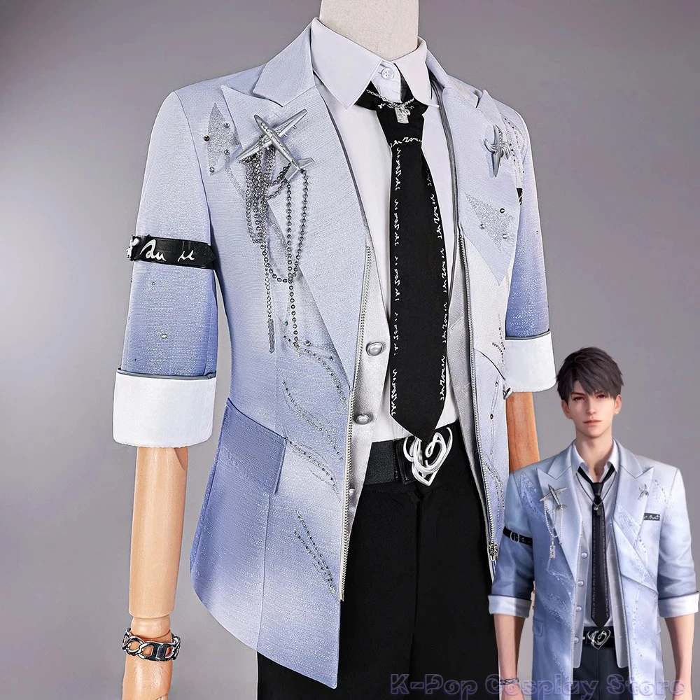 

Game Love And Deepspace Caleb Cosplay Costume Adult Men Coat Shirt Pants Suit Birthday Uniform Halloween Carnival Party Outfits