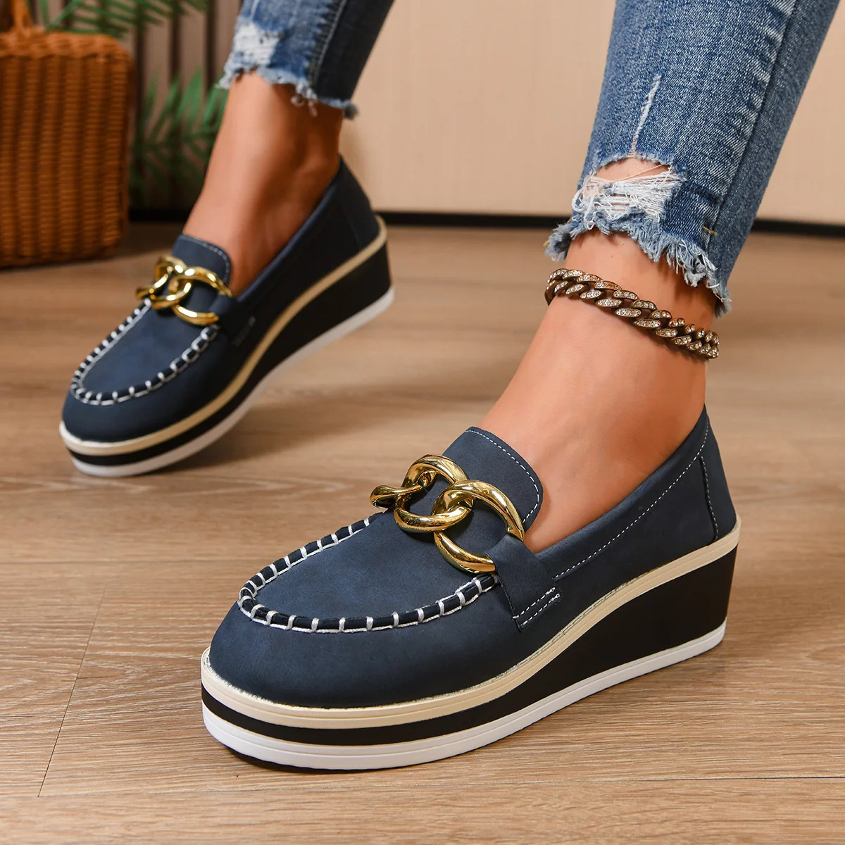 Women Platform Loafers Ladies  - đánh giá và giá Women'S Shoes Loafers Black
