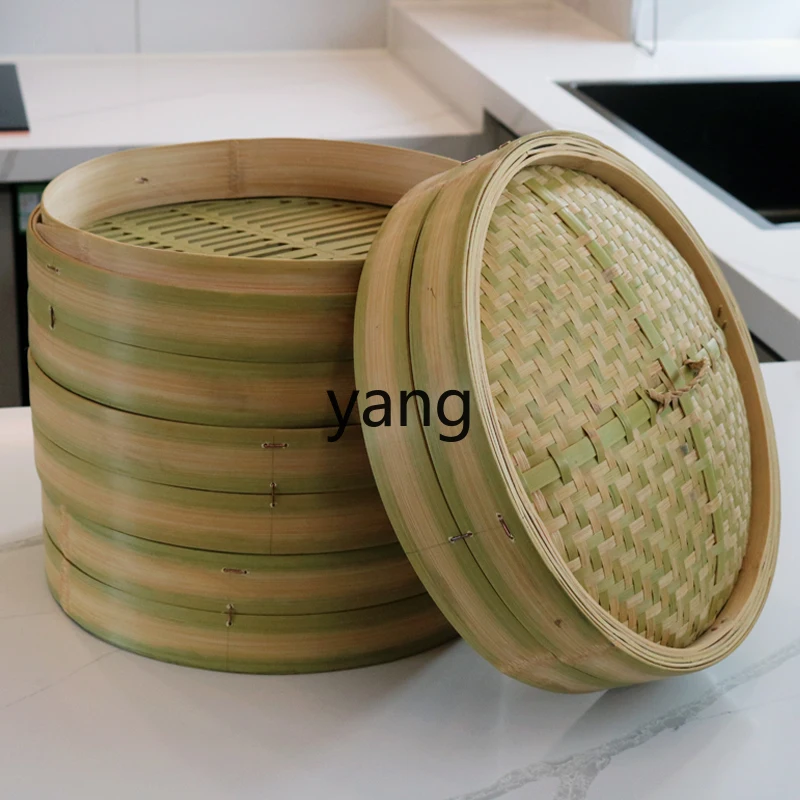

TGF bamboo steamer household steamed buns steamed buns purely hand-woven heightened and deepened small cage buns