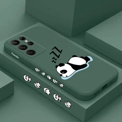 Sleepy Panda Phone Case For Samsung Galaxy S25FE S24 S23 S22 S21 S20 Ultra Plus FE S10 S9 S10E Note 20 ultra 10 9 Plus Cover