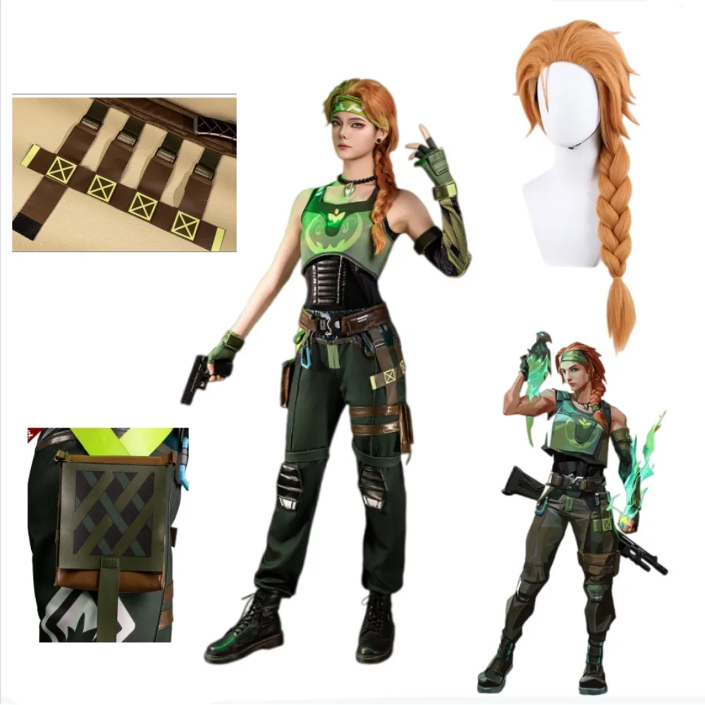 

Valorant Skye Cosplay Costume Full Set Exquisite Anime Game Costume with Wig Accessories Adult Women Halloween Comic Con Outfit