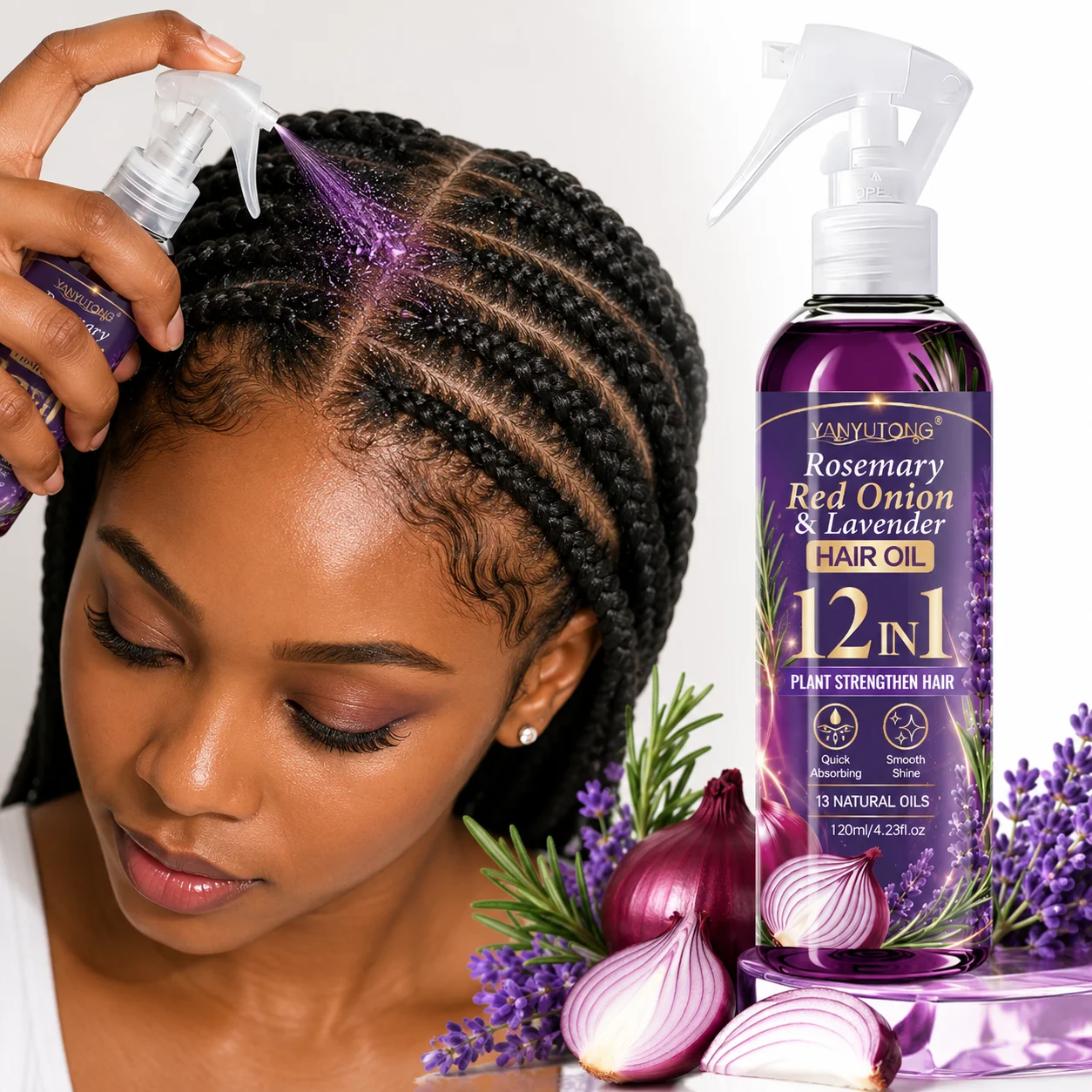 Hair Care Heat Protectant - 120ml Rosemary and Onion Hair Care