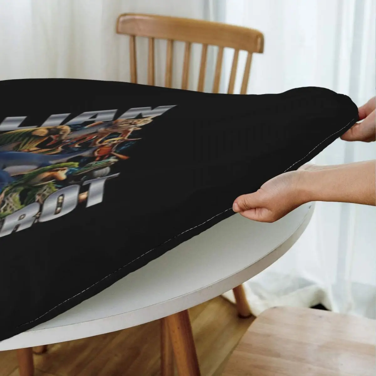 Tung Tung Tung Sahur Bombardinocrocodilo Tralalelo Tralala Round Tablecloth Table Cloth for Kitchen Events Dining Table Cover
