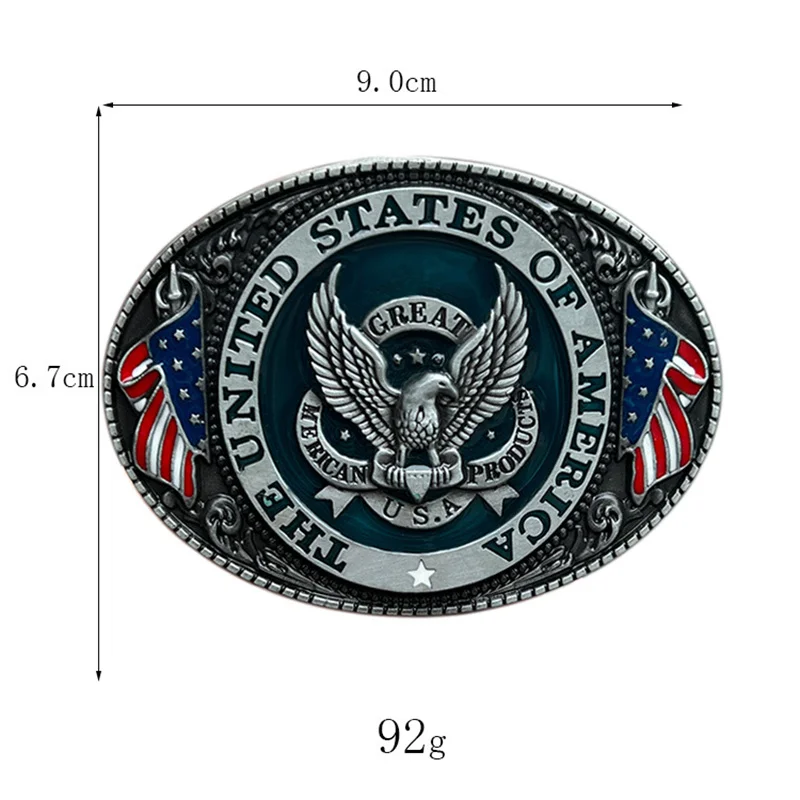 American flag Eagle belt buckle Western Wind