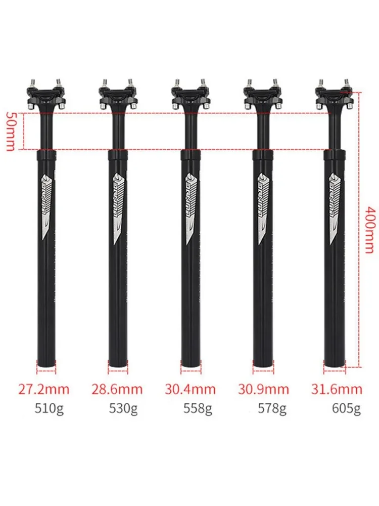 AliExpress MTB Seat Tube Shock Absorber Seat Post Aluminum Bicycle Seatpost 27.2/28.6/30.4/30.9/31.6*400mm Bike Accessories Ultralight