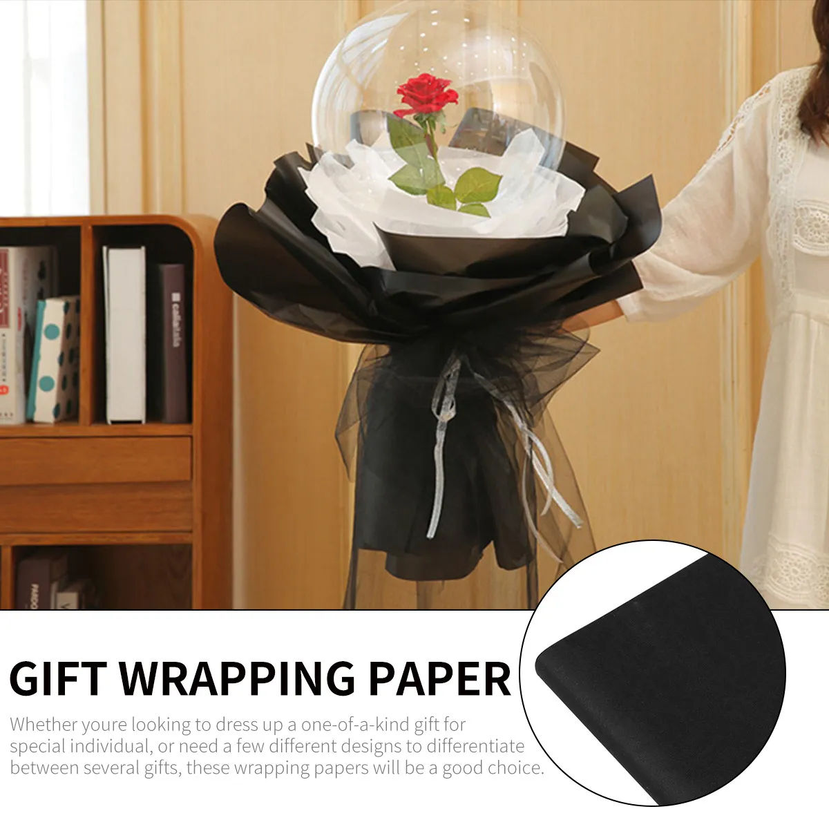 20 pcs Kraft Paper for Halloween Christmas New Year Crafts & Gift Wrapping – Eco-Friendly Black Art Paper