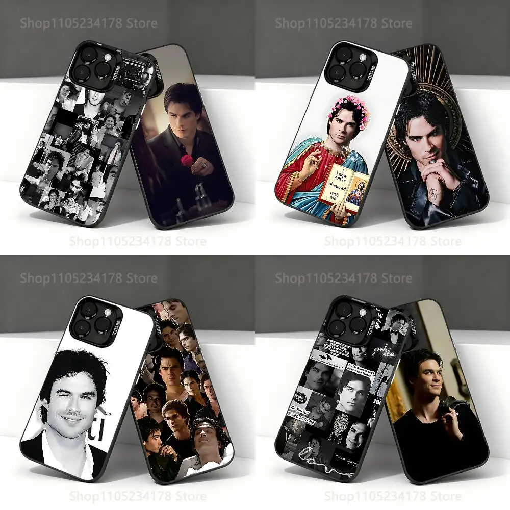 

Damon Salvatore Phone Case For iPhone 17,16,15,14,13,12,11,Pro,Max,Plus,E,Air,Mini Anti Fall Black Bumper