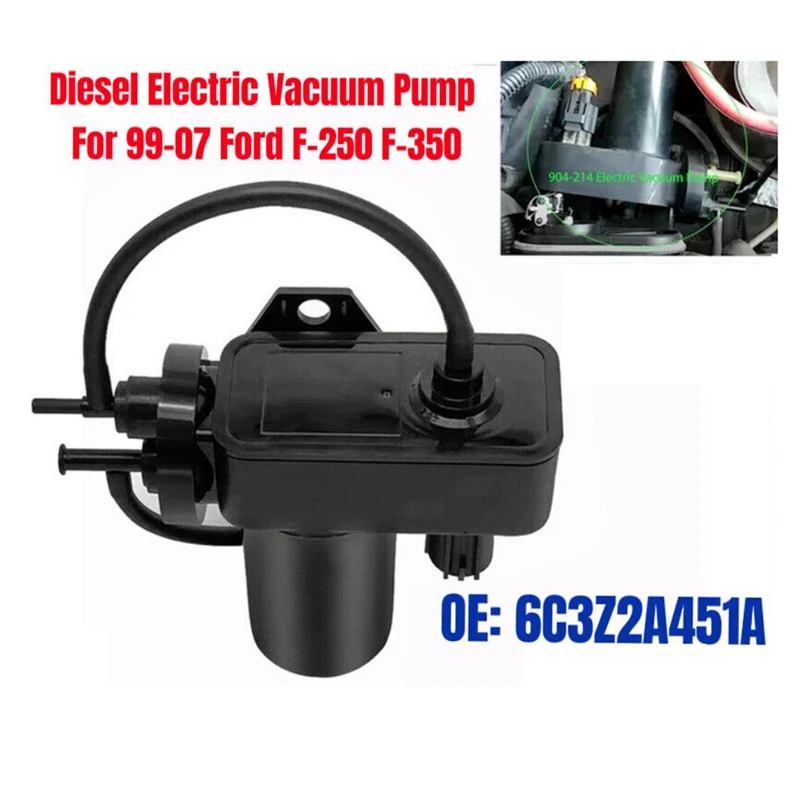 Electric Vacuum Pump 904-214 6C3Z-2A451-A For Dodge Ford F-250 F350 F-450 F550 6.0L 7.3L Parts Diesel F81Z-2A451-BA 6C3Z2A451A