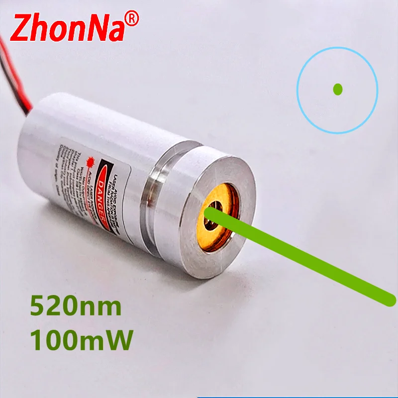 532nm 35mW Grün Laser Modul 3-5V Kupfer Laser Spot Bestrahlung Positionierung Lampe Laser Diode Licht Emission mit dem ziel Zubehör