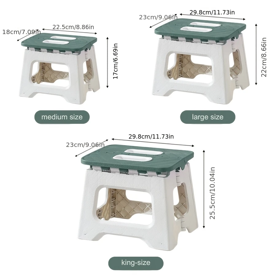 Multiple sizes available, extra-large foldable step stool, single pack, non-slip, sturdy and lightweight ABS plastic image 6