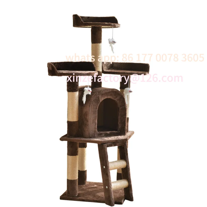 

Customizable Jump Platform, Villa with Bed,Large Cat Tower, Luxurious and MulCat Climbing Frame, Tree House,Cat Climbing Frame