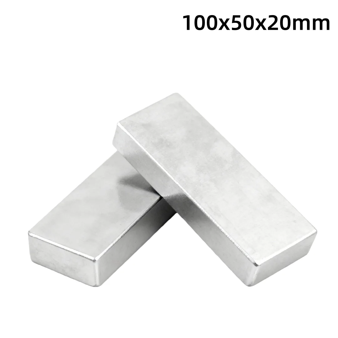 100x50x20mm Big Powerful Magnets Strong Block Magnets For Fridge, Diy, Building, Scientific Craft Education 100x50x20 100*50*20