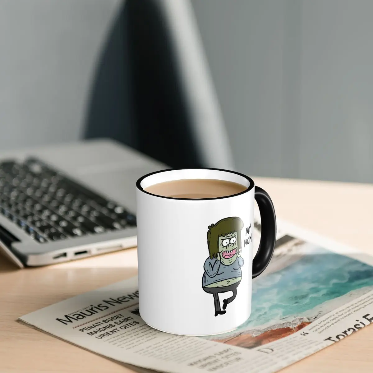 Muscle Man My Mom! - Regular Show Mug Funny Ceramic Coffee Cups Tea Mugs Milk Cup Drinkware Gifts for Friends