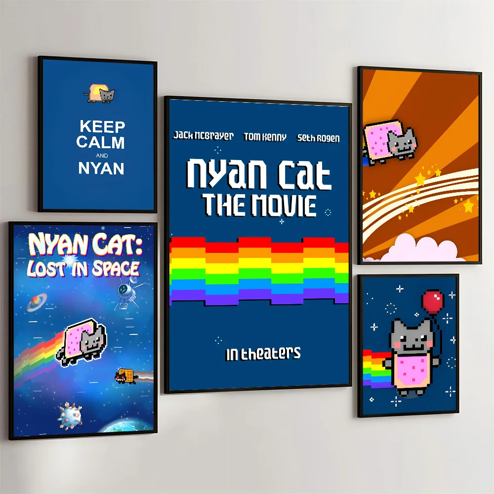 Funny Nyan Cat Classic Movie Posters HD Quality Poster Wall Art Painting Study Nordic Home Decor