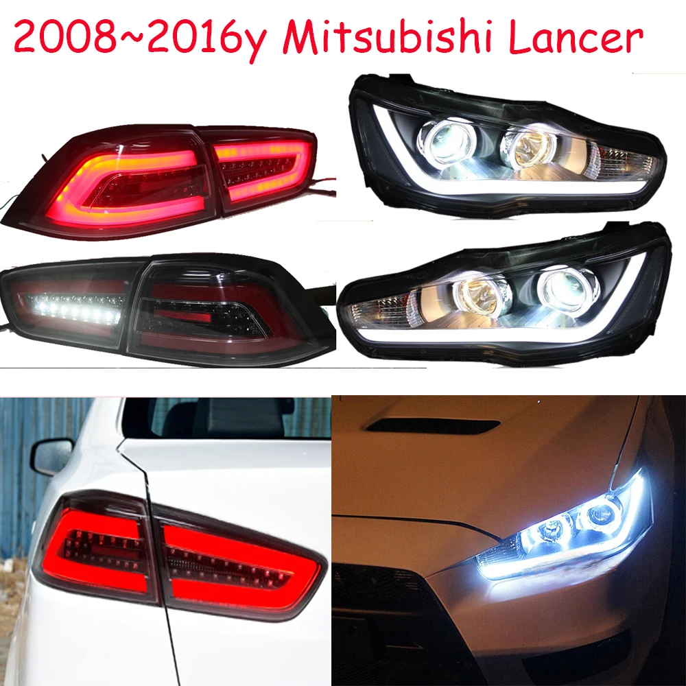 2008~2016y Car bumper LED Tail Light taillight Lancer headlight Rear lamp Running Lamp + Brake + Reverse + Dynamic Turn Signal