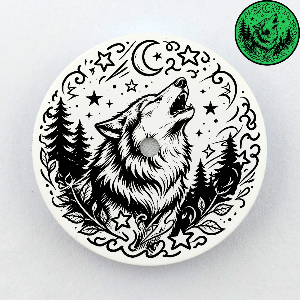 28.5mm Dial NH35 Dial Forest Animal Pattern Luminous Dial Full Luminous Dial NH36 Dial Watch Accessories Fits NH35/NH36 Movement