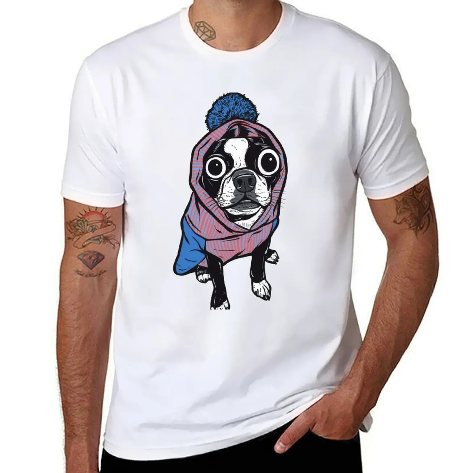 

Boston Terrier Sweater Hoodie T-Shirt man t shirt cotton t shirt personalised T-Shirt