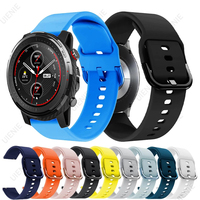 22MM Soft Silicone Replacement Strap For Xiaomi Amazfit Stratos 3 2/2s Smart Watch Band for Huami Amazfit GTR 47MM Bracelet 2022