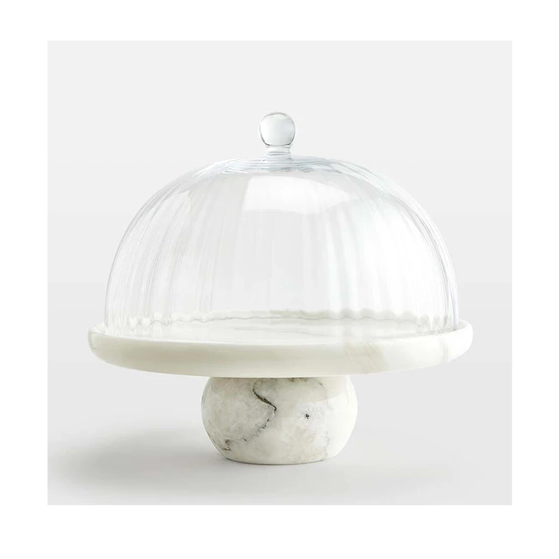 Marble tray, luxury jewelry display, cake rack, household dinner tray, natural stone storage rack, marble round tray.