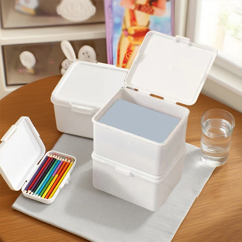 Korean Transparent Storage Box Blind Box Card Photocard Storage Box Photo Card Organizer Classification Flip Box
