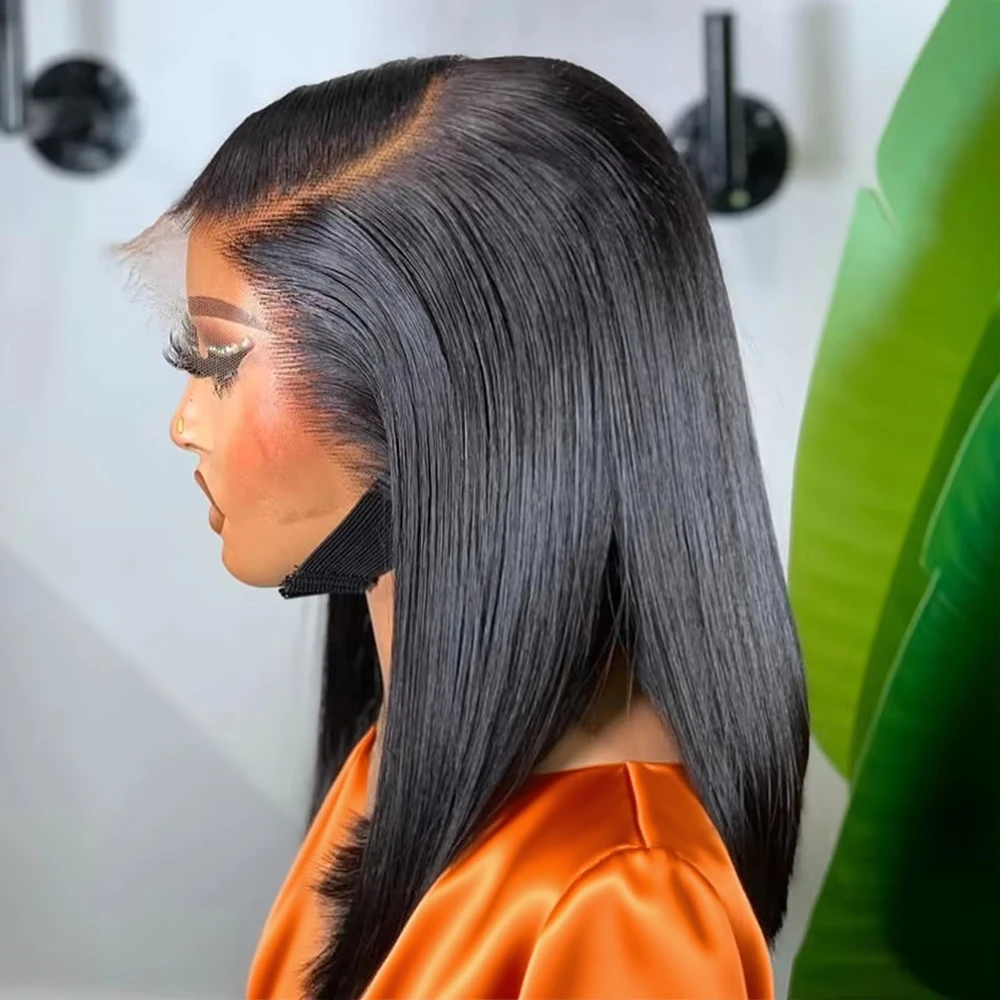 프리컷 무접착 숏컷 보브 가발 13x6 HD 레이스 프론탈 가발 스트레이트 인모 가발 즉시 착용 가능 13x4 7x5 무접착 여성용 가발