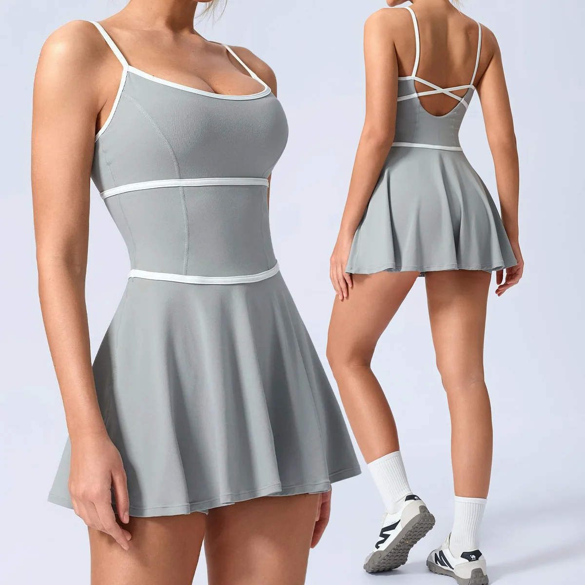 Golf Tennis Dress Anti Shorts with Pad Sport Set Fashion Yoga Suit Women Workout Pickleball Clothing Badminton Skorts Activewear