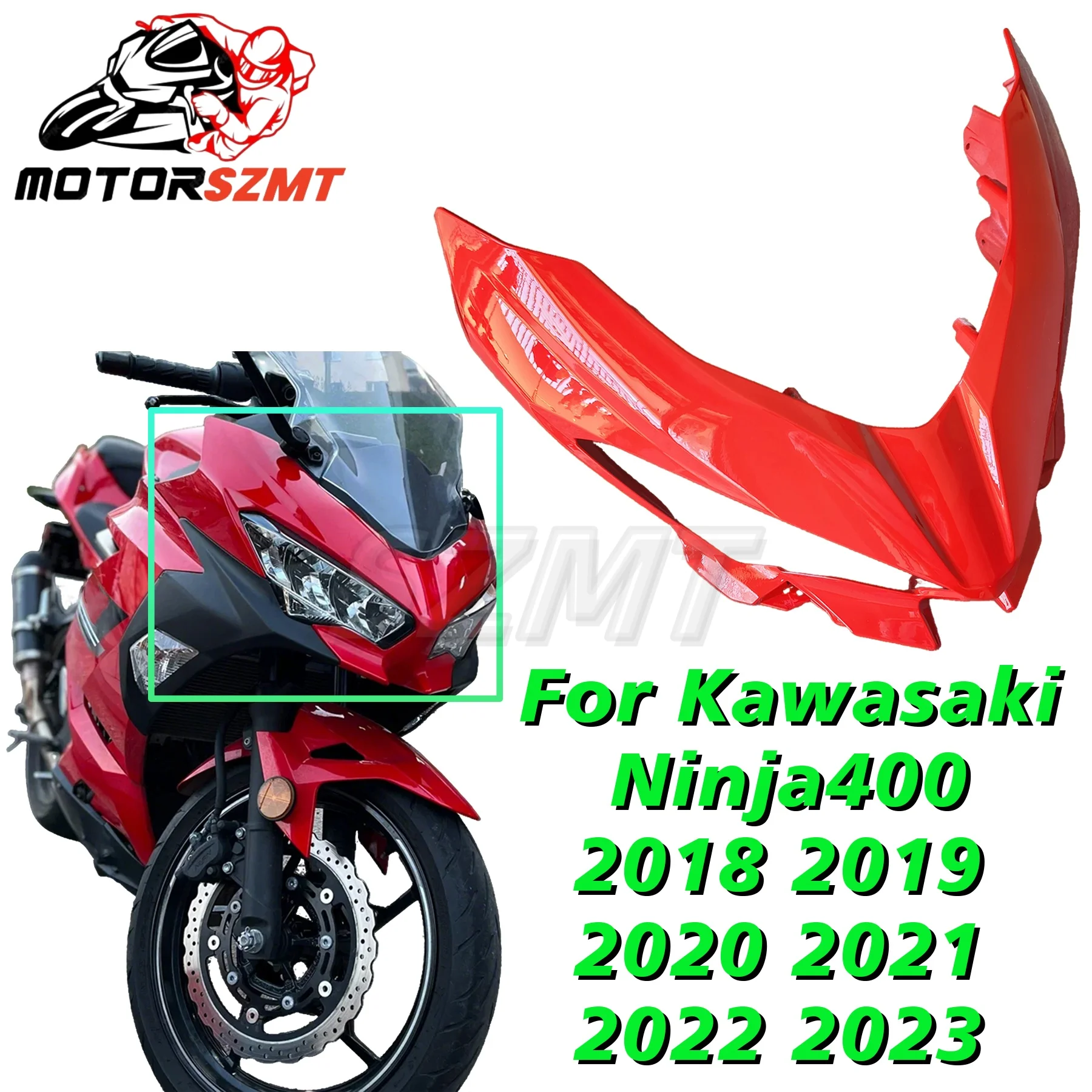 For KAWASAKI Ninja400 ZX400 EX400 2018-2023 Motorcycle Front Headlight Cover Front Protector Front Nose Headlight Cover 2019 20
