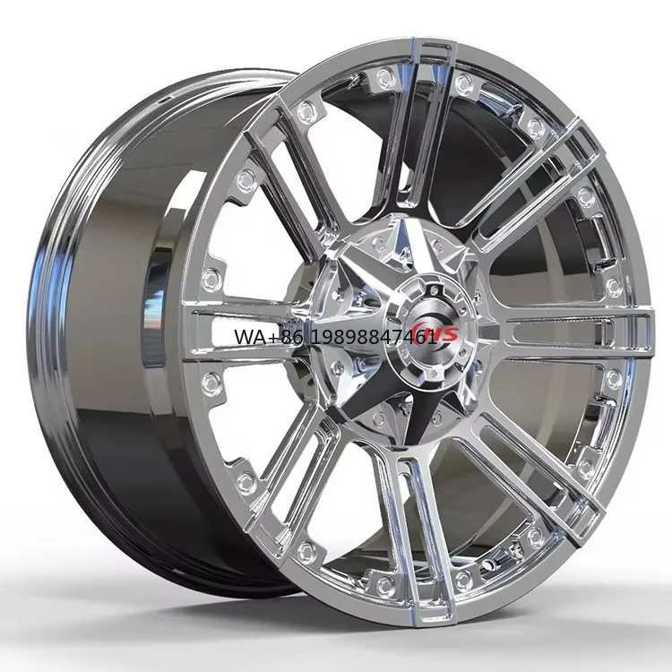 

Monoblock Chrome Silver Passenger Car Wheels 8 Holes Forged Wheels Rims for benz bmw