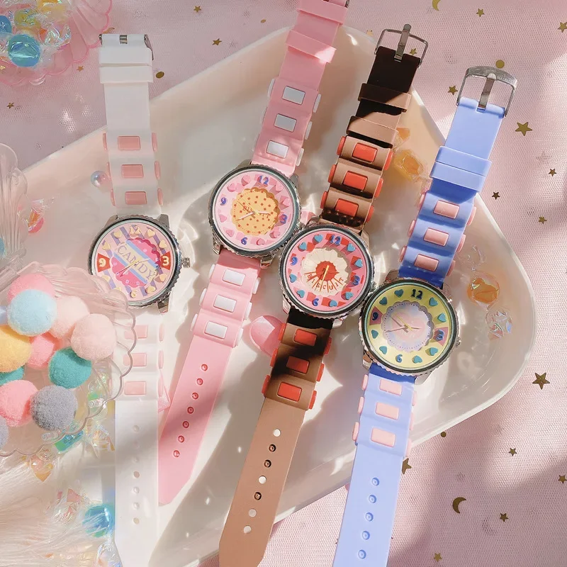 New Casual Fashion Students Watch Women's Ins Style Student Japanese Girl Cute Candy Color Niche Wristwatches