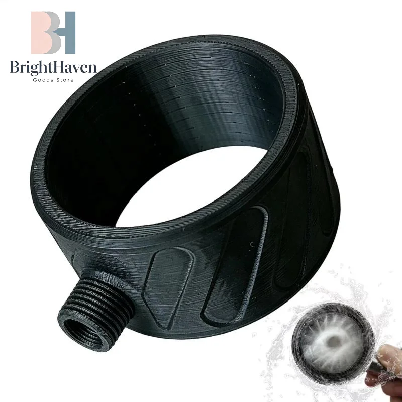 1Pcs Circular Flushing Massage Sprayer Men Shower Nozzle High Pressure Spiral Nozzle Pet Foot Wash Tool Bathroom Shower Head B.H view 4