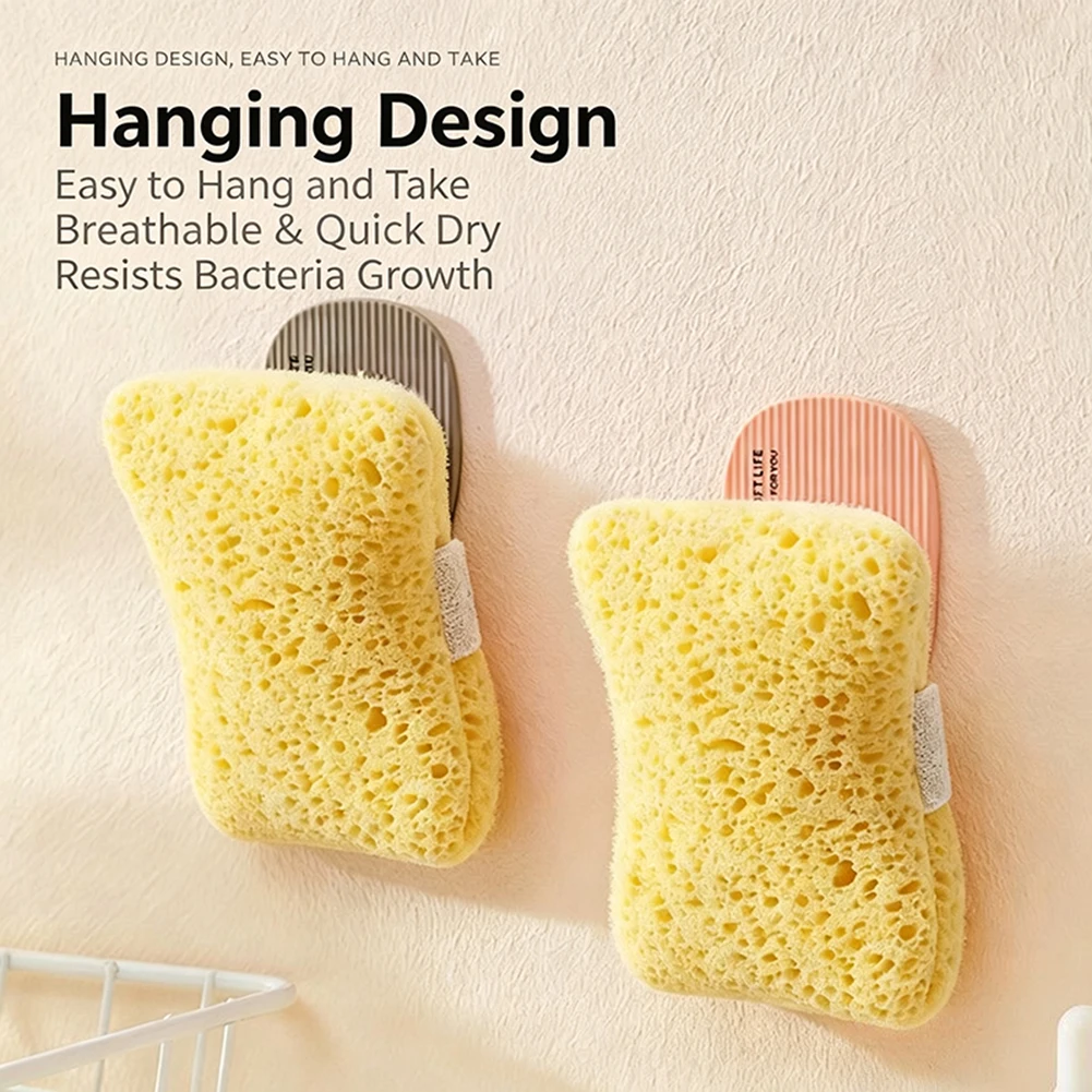Body Scrubber With Soaps Pocket Integrated Soaps Pocket For Convenient Washing. Refreshing Daily Shower Routine