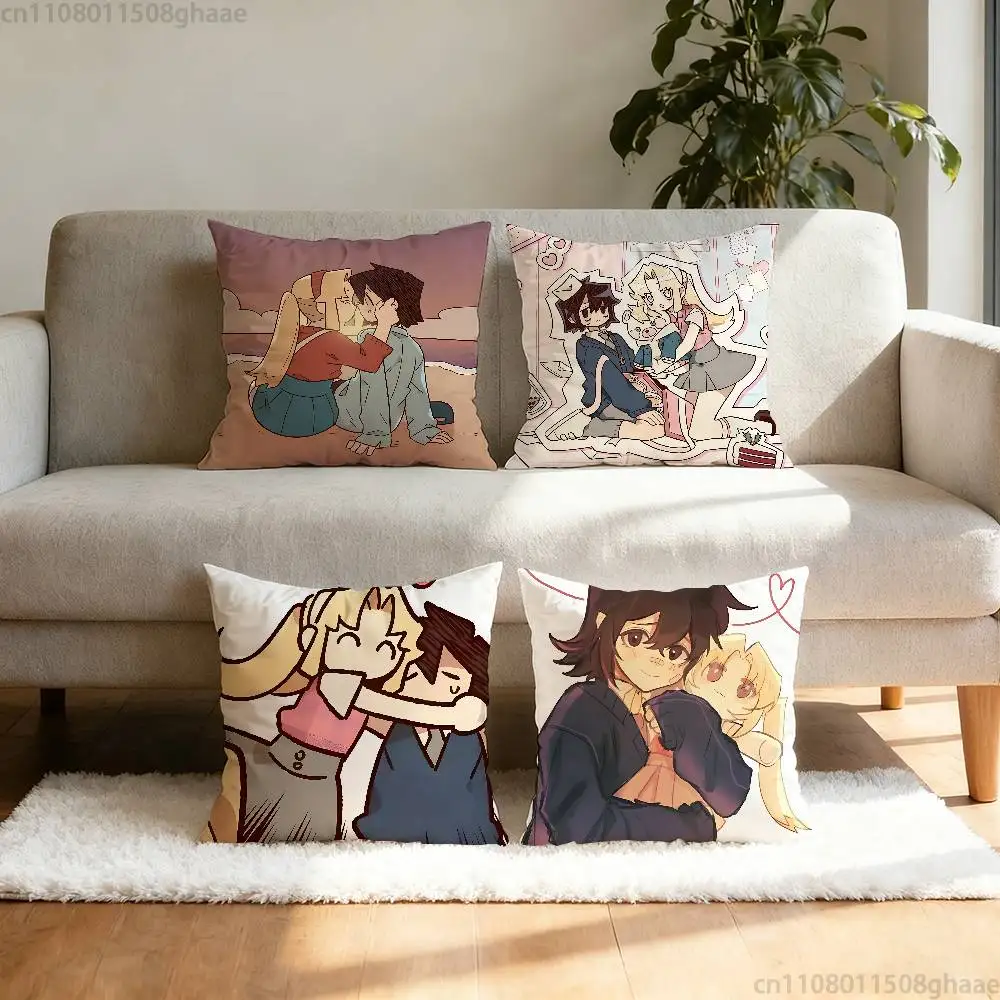 

I Love Amy AMY x BIBI Anime pillowcase casual style decoration, suitable for home decoration (excluding pillow core)