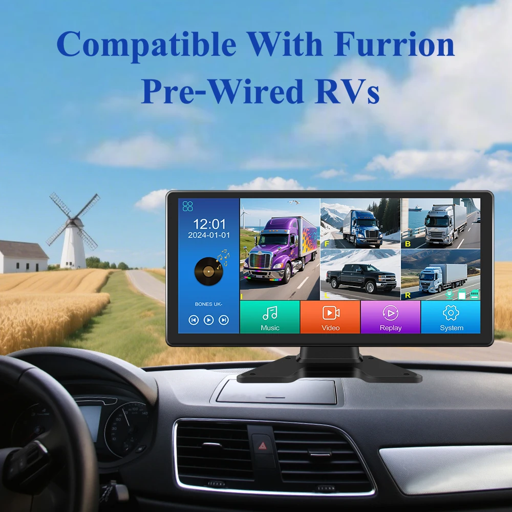 5 Channels Backup Camera System for RV/Truck/Trailer 10.36
