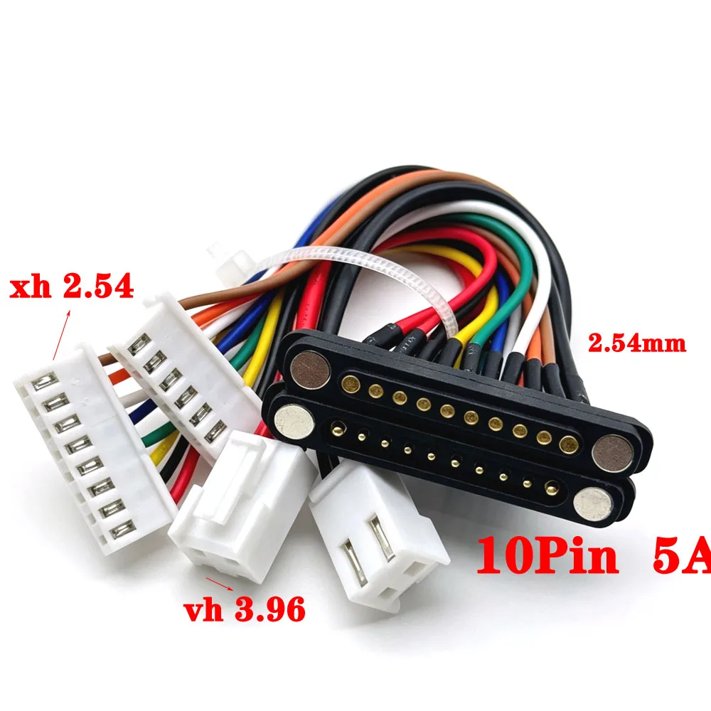 1Set 5A Magnetic Connector 2/10Pin Bonding Wire Strip Wiring Terminal DC Magnetic PogoPin Connector Solderless Quick Butt Joint