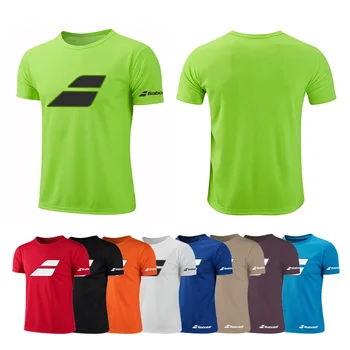 남성용 속건성 라운드넥 티셔츠, 체육관 피트니스 셔츠, 테니스 트레이닝 티셔츠, 통기성 러닝 운동복, 멀티 컬러 스타일