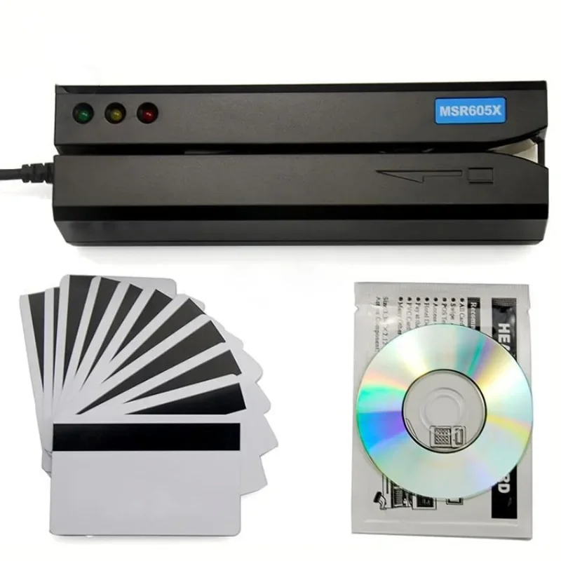 MSR605X 3-track magnetic stripe reader writer encoder can read/write/erase/clone HiCo and Lo-Co