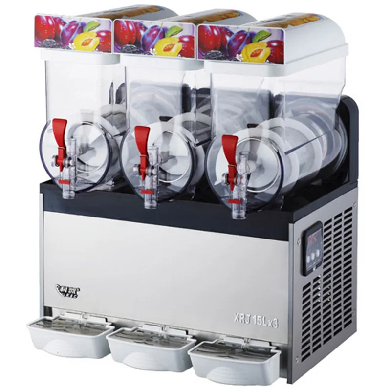 Snow melting machine Three tanks of commercial slush machine beverage ice machine and frozen Juice XRJ15X3 1pc