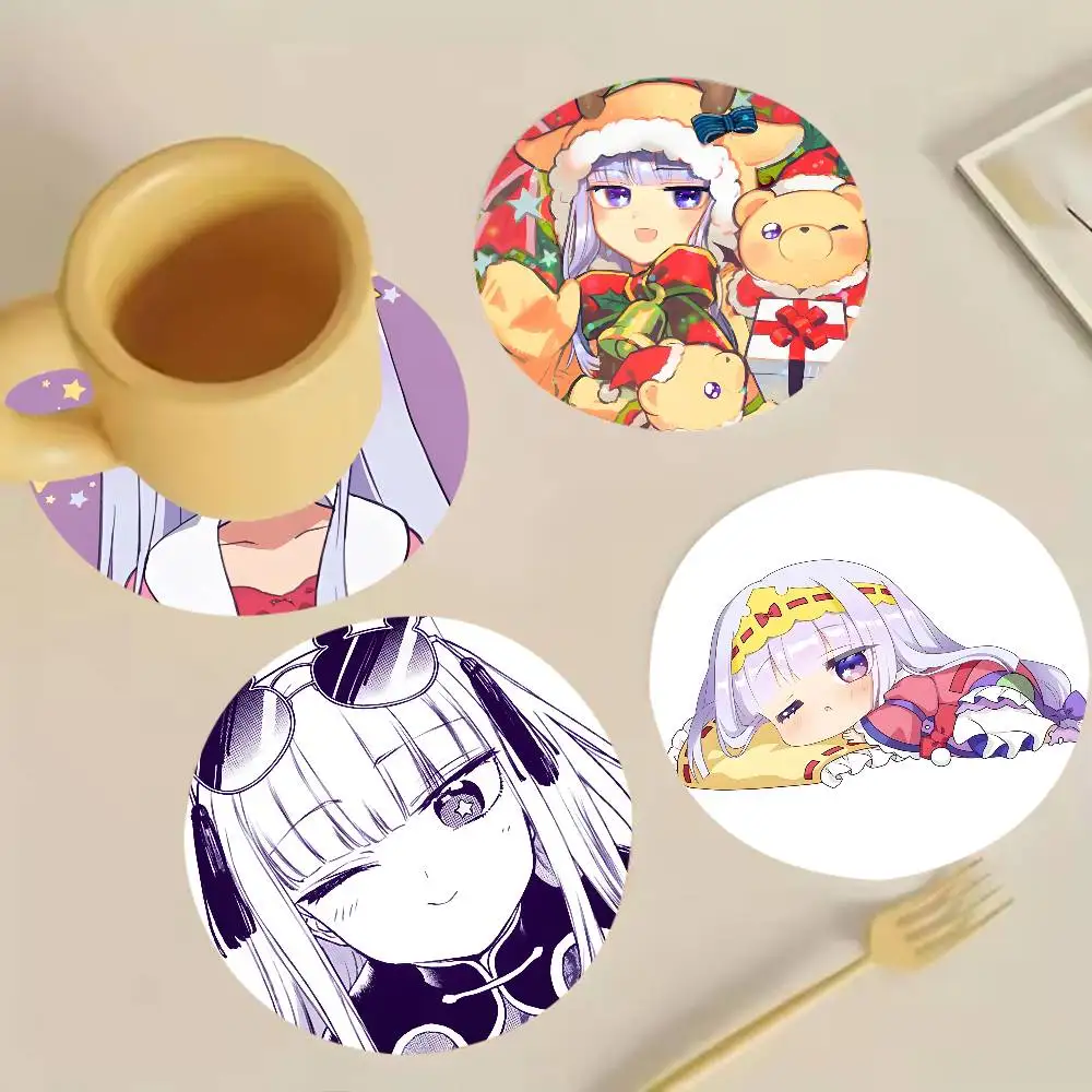 Syalis Sleepy Princess in the Demon Castle Wooden Cup Mat Cappuccino Vodka Juice Water Coaster for Flower Shop
